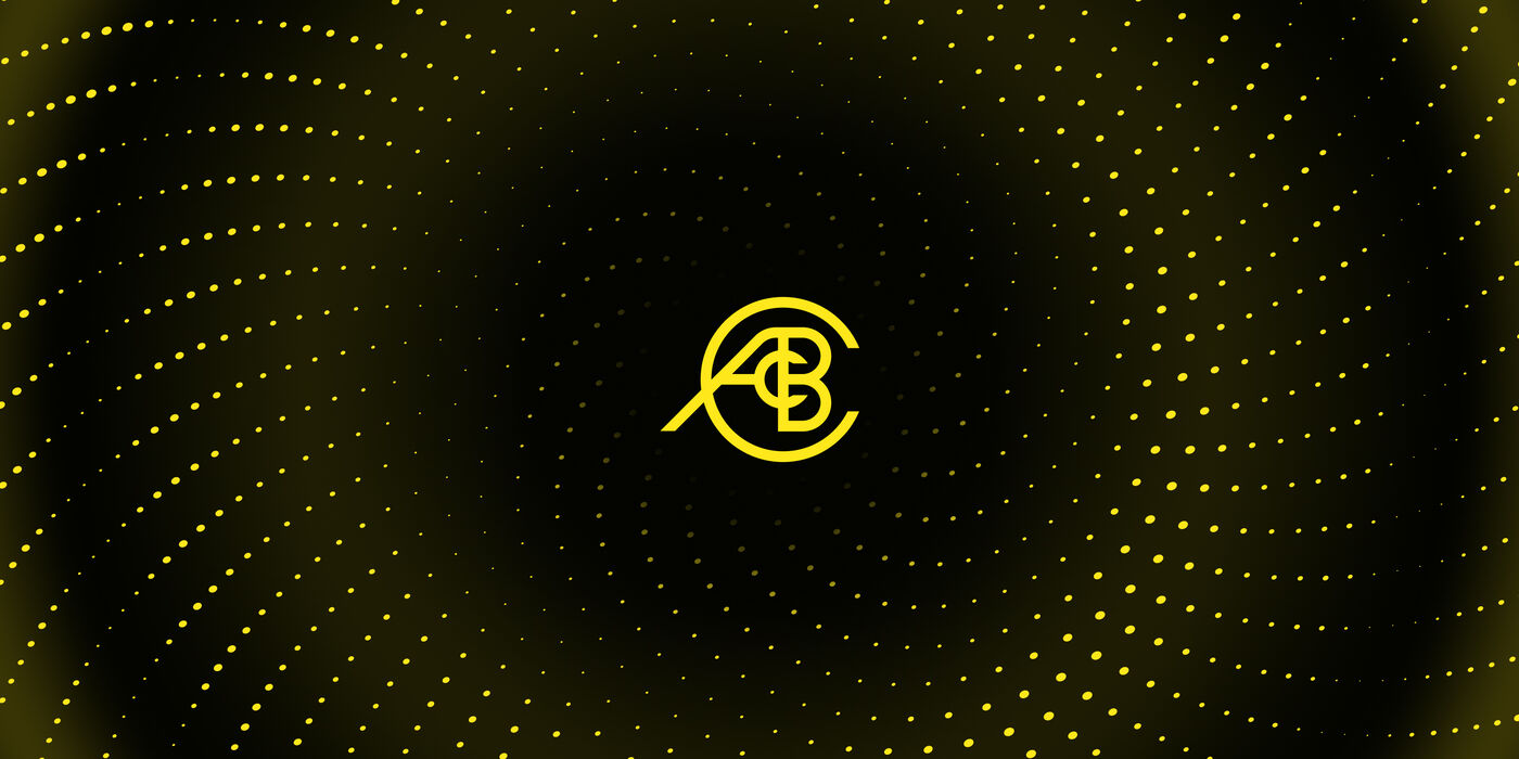Monograma ACBC em pontos de luz, arte para os painéis