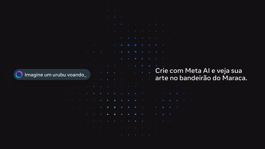 Arte digital: a barra de prompt convida a criar com Meta AI