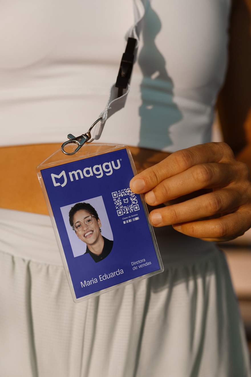 Crachá Maggu com foto e QR code