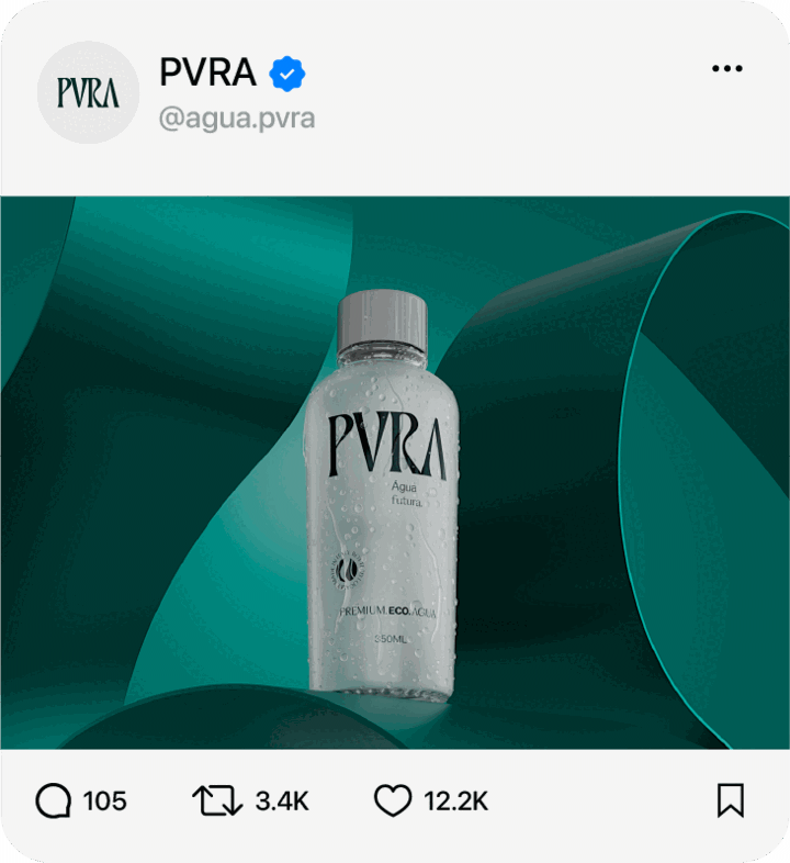 Post PVRA no X: garrafa entre fitas verdes